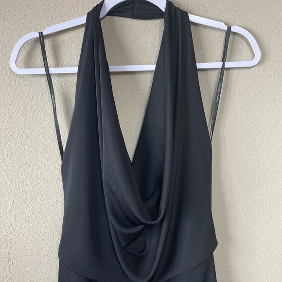 Veronique Young Dresses & Skirts - Veronique Young Black halter neck long maxi dress with slit, sz 4, NWT